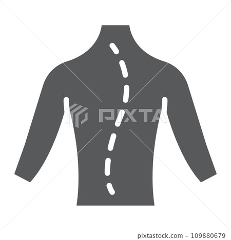 Scoliosis glyph icon, orthopedic and medical, spine sign, vector graphics, a solid pattern on a white background. 109880679