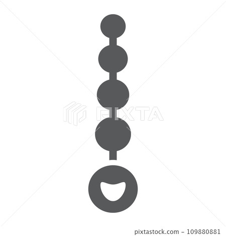 Anal beads glyph icon, sex toy and adult, anal balls sign, vector graphics, a solid pattern on a white background, eps 10. 109880881