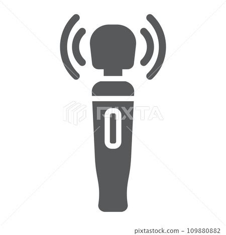 Pussy massager glyph icon, sex toy and adult, sex stimulator sign, vector graphics, a solid pattern on a white background, eps 10. Pussy massager glyph icon, sex toy and adult, sex stimulator sign, vector graphics, a solid pattern on a white background, eps 10. 109880882