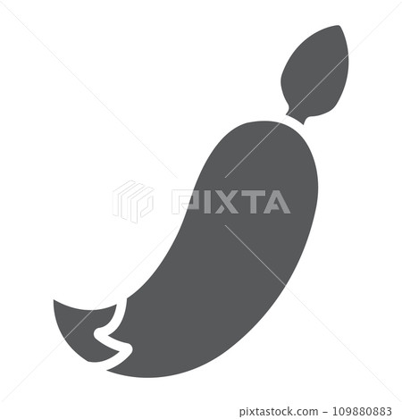Anal plug with tail glyph icon, sex toy and adult, plug toy sign, vector graphics, a solid pattern on a white background, eps 10. Anal plug with tail glyph icon, sex toy and adult, plug toy sign, vector graphics, a solid pattern on a white background, eps 10. 109880883