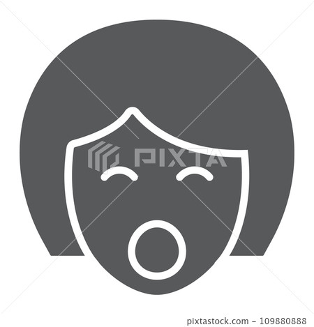Sex doll glyph icon, sex toy and adult, blowjob sign, vector graphics, a solid pattern on a white background, eps 10. Sex doll glyph icon, sex toy and adult, blowjob sign, vector graphics, a solid pattern on a white background, eps 10. 109880888