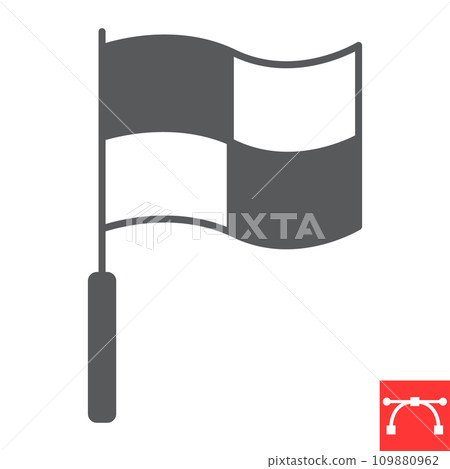 Referee flag glyph icon, sport and football, soccer corner flag vector icon, vector graphics, editable stroke solid sign, eps 10. Referee flag glyph icon, sport and football, soccer corner flag vector icon, vector graphics, editable stroke solid sign, eps 10. 109880962
