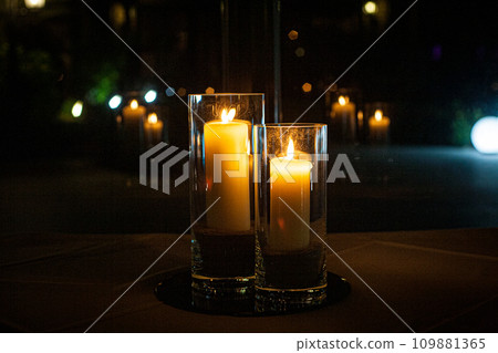 Ambient Glow: Candlelit Elegance in the Evening Ambient Glow: Candlelit Elegance in the Evening 109881365