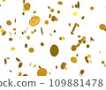 Golden dollar coins floating in the air, economy, transparent background 109881478