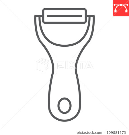 Peeler line icon, kitchen and kitchenware, potato peeler vector icon, vector graphics, editable stroke outline sign, eps 10 Peeler line icon, kitchen and kitchenware, potato peeler vector icon, vector graphics, editable stroke outline sign, eps 10 109881573