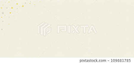 Gold leaf and silver parchment dancing on traditional Japanese paper, horizontal background material Gold leaf and silver parchment dancing on traditional Japanese paper, horizontal background material 109881785