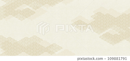 Japanese pattern design of clouds on traditional Japanese straw paper with wide texture 109881791