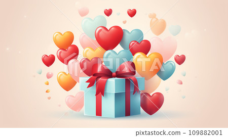 gift box full of hearts 109882001