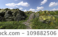 Path in the mountains 3D illustration 109882506
