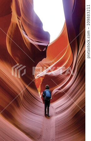 Antelope canyon. vector illustration. 109883211