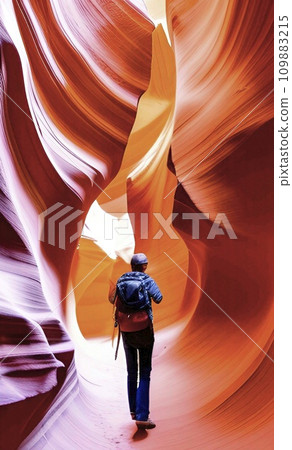 Antelope canyon. vector illustration. 109883215