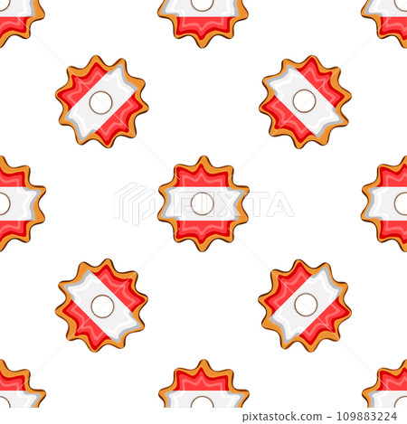 Pattern cookie with flag country Latvia in tasty biscuit Pattern cookie with flag country Latvia in tasty biscuit 109883224