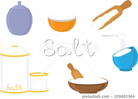 big set different types glassware filled salt big set different types glassware filled salt 109883364