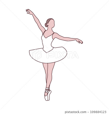 Woman Dancing Modern Jazz Ballet. Active Fit Ballerina in Dynamic Pose  Pointe Shoes Tiptoe. Dancer in Motion Over Brown Background Stock Image -  Image of background, balance: 225833047