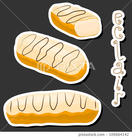 Illustration on theme fresh sweet tasty eclair of consisting various ingredients 109884142