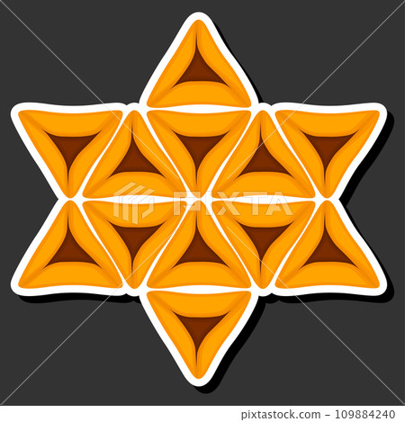 Beautiful illustration on theme of celebrating annual holiday Purim 109884240
