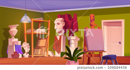 Artist or sculptor workshop interior Artist or sculptor workshop interior 109884436
