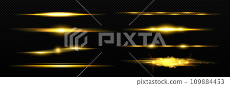 Yellow light lines set Yellow light lines set 109884453