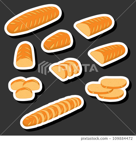 beautiful tasty edible homemade set baked bread consisting of various ingredients 109884472