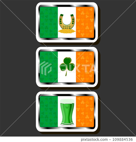 Beautiful illustration on theme of celebrating annual holiday St. Patrick's Day Beautiful illustration on theme of celebrating annual holiday St. Patrick's Day 109884536
