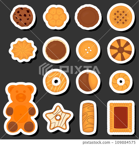 Illustration on theme fresh sweet tasty cookie of consisting various ingredients 109884575