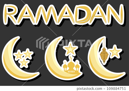 Beautiful illustration on theme of celebrating annual holiday Ramadan 109884751