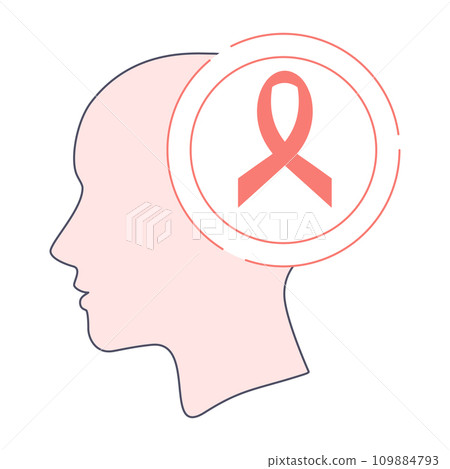 Peach awareness ribbon icon Peach awareness ribbon icon 109884793