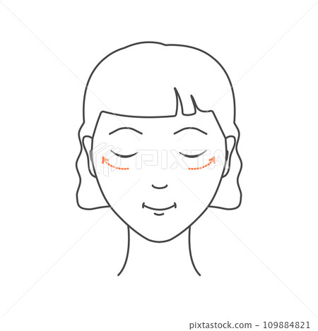 Blepharoplasty plastic surgery for eye wrinkles reduction 109884821