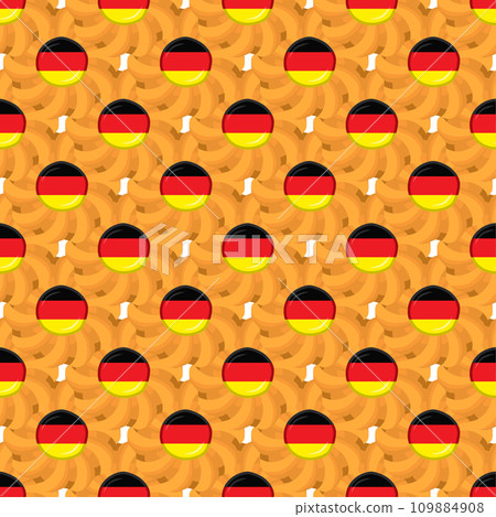 Pattern cookie with flag country Germany in tasty biscuit 109884908