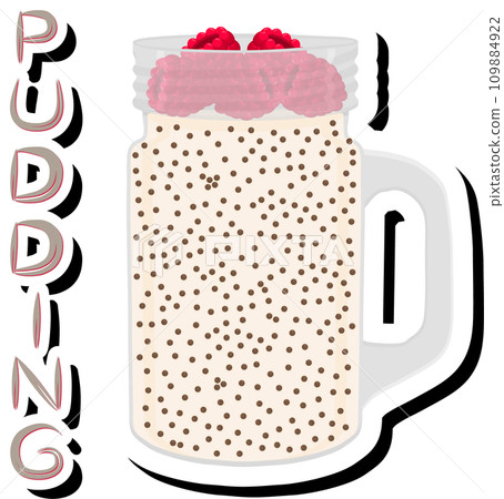 Illustration on theme fresh sweet tasty pudding of consisting various ingredients 109884922