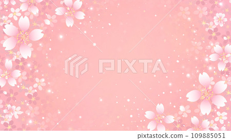 Sakura blizzard frame background 16:9 109885051