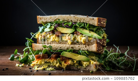 how to make a delicious vegan breakfast sandwich 109885702