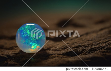 Natural noble opal on a brown background Natural noble opal on a brown background 109886549