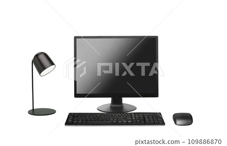 Desktop computer illustration 109886870