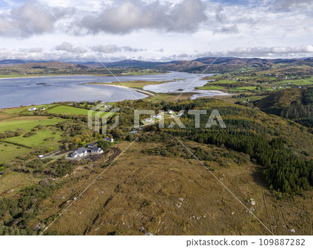 Aerial view of Ballyiriston by Portnoo in County Donegal - Ireland Aerial view of Ballyiriston by Portnoo in County Donegal - Ireland 109887282