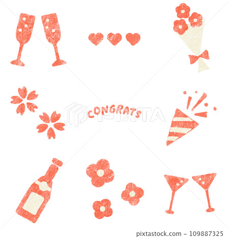 Spring celebration season wine illustration (red) Spring celebration season wine illustration (red) 109887325