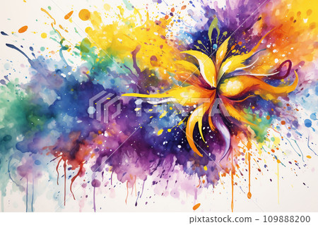 Festive watercolor explosion splash,ai generated Festive watercolor explosion splash,ai generated 109888200