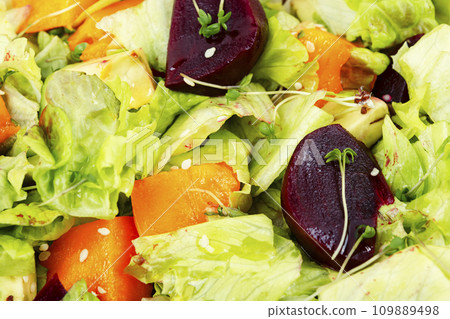 Pumpkin green vegan salad. Pumpkin green vegan salad. 109889498