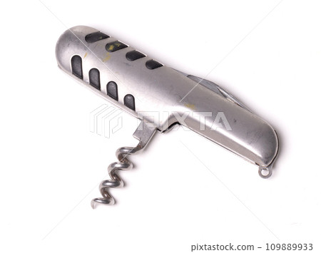 Simple camping knife on white background Simple camping knife on white background 109889933