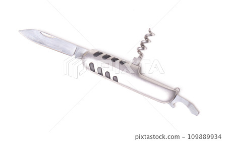 Simple camping knife on white background Simple camping knife on white background 109889934
