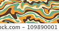 Horizontal wavy psychedelic retro background. Vector illustration 109890001