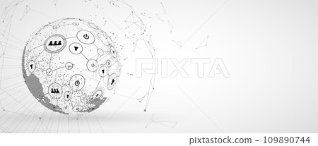 Technology innovation background, idea of global business solution Technology innovation background, idea of global business solution 109890744