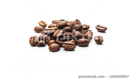 White background coffee beans White background coffee beans 109890907