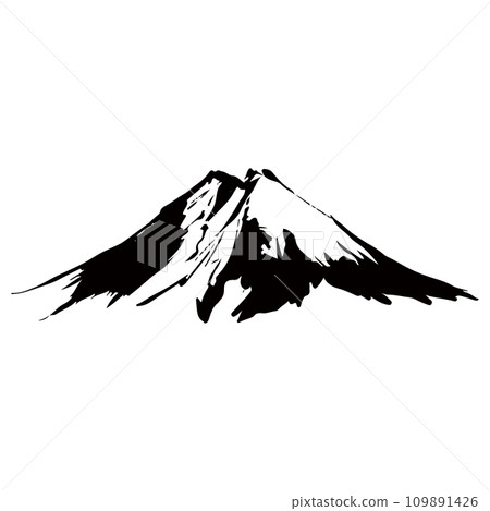 Mountain sumi-e style illustration vector 109891426
