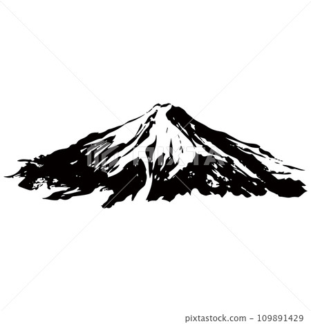 Mountain sumi-e style illustration vector 109891429