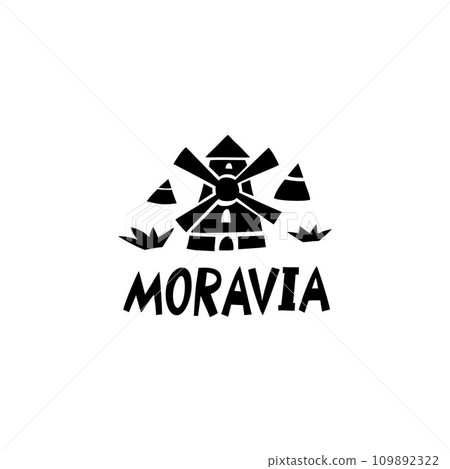 Vector Hand Drawn Czech Republic Label. Travel Europe Illustration. Hand Written Lettering Illustration. Czech Symbol Logo Vector Hand Drawn Czech Republic Label. Travel Europe Illustration. Hand Written Lettering Illustration. Czech Symbol Logo 109892322