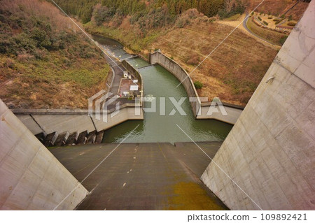 Downstream from the top of Nunome Dam Downstream from the top of Nunome Dam 109892421