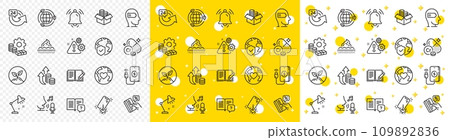 Outline Table lamp, Notification bell and Inflation line icons pack for web with Chromium mineral, Warning, Phone charging line icon. Startup, Feedback, Credit card pictogram icon. Money. Vector 109892836