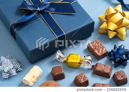 White day presents and blue background White day presents and blue background 109892959