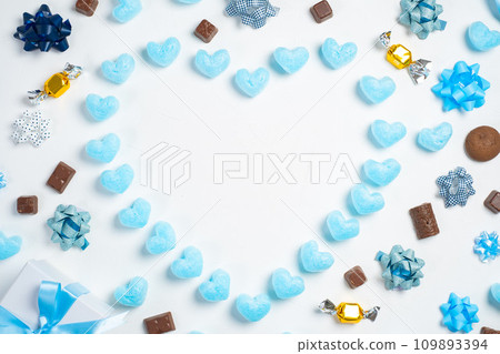 Blue heart and free space (White Day) Blue heart and free space (White Day) 109893394